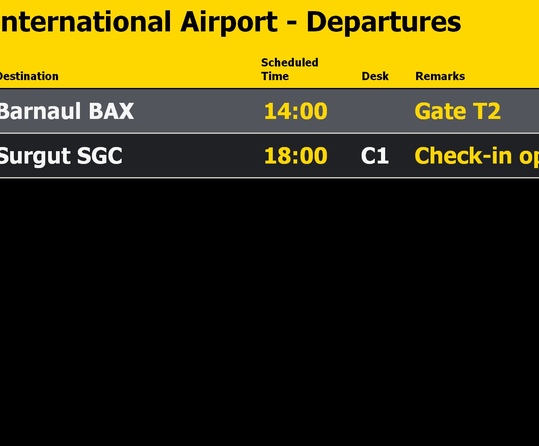 Flight Information Display System Fids Information Display Equipment